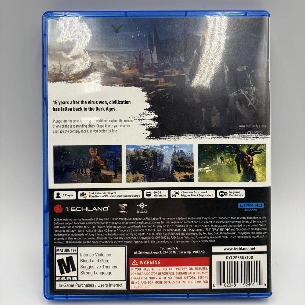 Dying Light 2 Stay Human (Sony PlayStation 5,‎ 2022) PS5